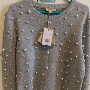 Michael kors collection sweater with pearl detail
